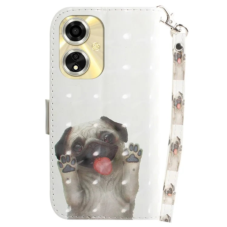 For Oppo A59 5G / A2m 5G Wallet Phone Case Pattern Printed Leather Flip Cover with Strap