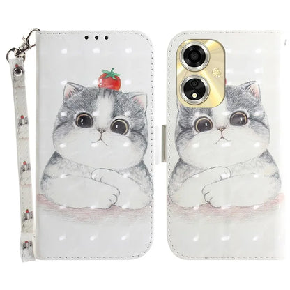 For Oppo A59 5G / A2m 5G Wallet Phone Case Pattern Printed Leather Flip Cover with Strap