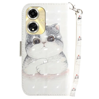 For Oppo A59 5G / A2m 5G Wallet Phone Case Pattern Printed Leather Flip Cover with Strap