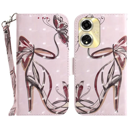 For Oppo A59 5G / A2m 5G Wallet Phone Case Pattern Printed Leather Flip Cover with Strap