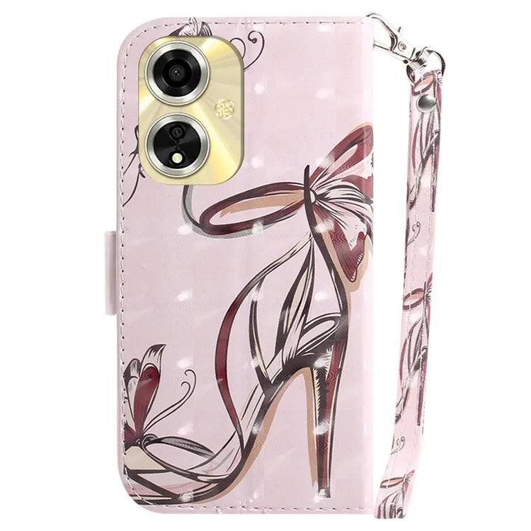 For Oppo A59 5G / A2m 5G Wallet Phone Case Pattern Printed Leather Flip Cover with Strap