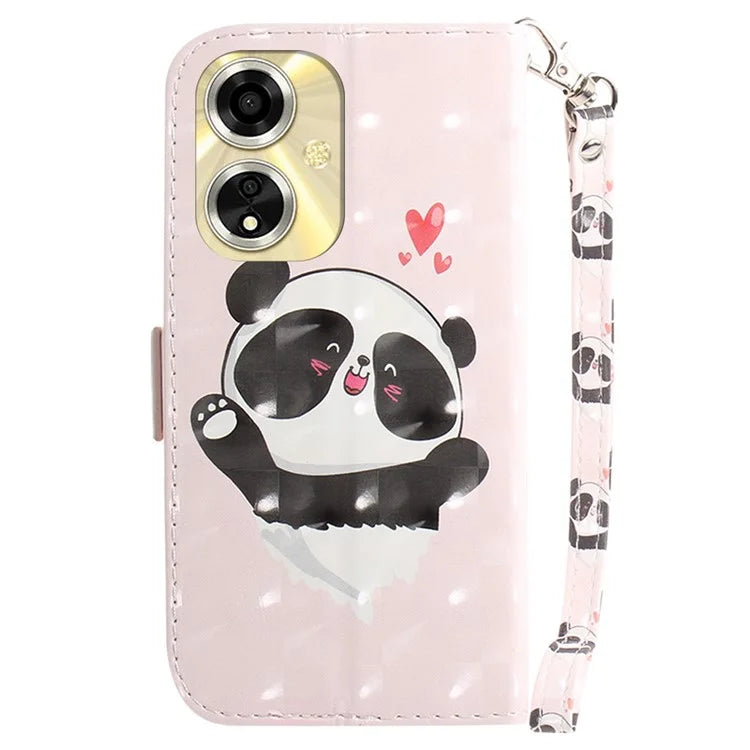 For Oppo A59 5G / A2m 5G Wallet Phone Case Pattern Printed Leather Flip Cover with Strap