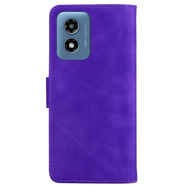 For Motorola Moto G Play (2024) 4G Case Butterfly Printing Anti-Scratch Leather Flip Phone Cover with Wallet