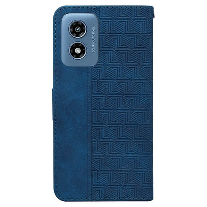 For Motorola Moto G Play (2024) 4G Case 3D Geometry Leather Wallet Phone Cover with Strap