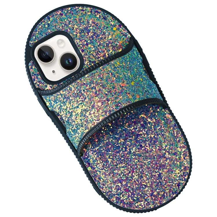 For iPhone 14 TPU Case Slipper Style Kickstand Shockproof Phone Cover