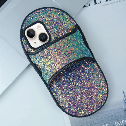 For iPhone 14 TPU Case Slipper Style Kickstand Shockproof Phone Cover