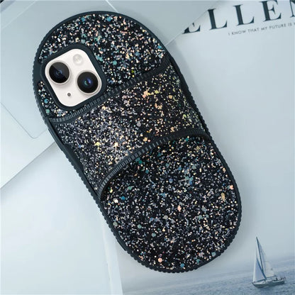 For iPhone 14 TPU Case Slipper Style Kickstand Shockproof Phone Cover