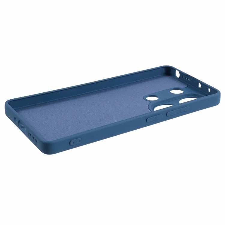 For Xiaomi Redmi Note 13 Pro 4G / Poco M6 Pro 4G Case Rubberized TPU Fiber Lining Cell Phone Cover (Precise Lens Cutout)