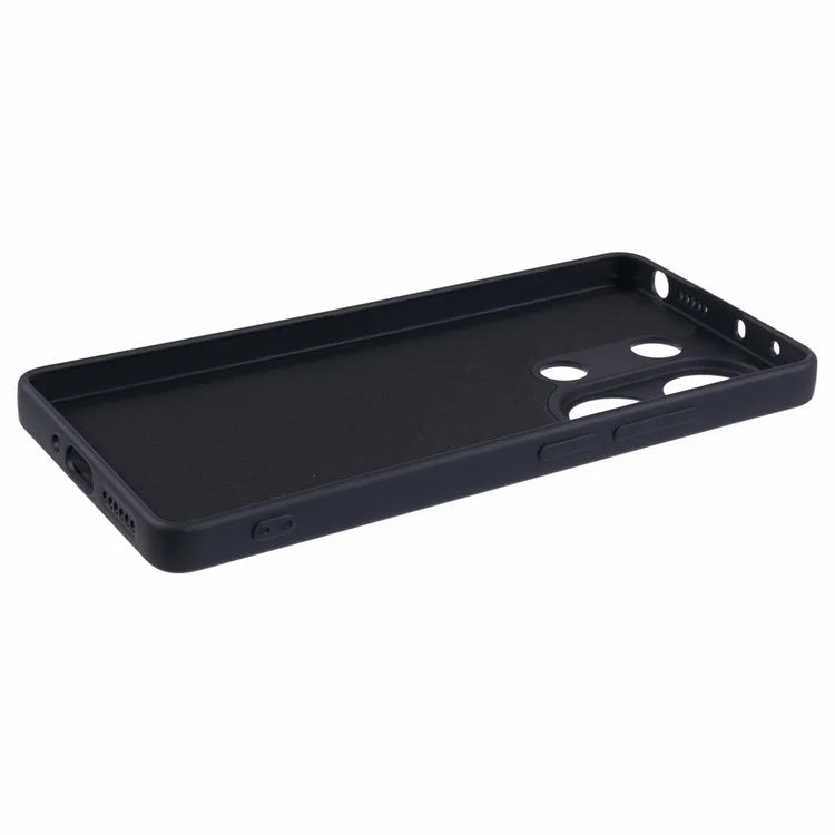 For Xiaomi Redmi Note 13 Pro 4G / Poco M6 Pro 4G Case Rubberized TPU Fiber Lining Cell Phone Cover (Precise Lens Cutout)