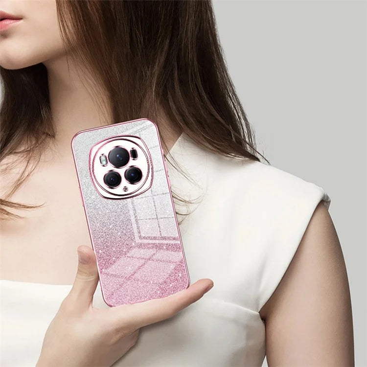 For Honor Magic6 Pro 5G Cell Phone Cases Gradient Glitter Electroplated TPU Shell