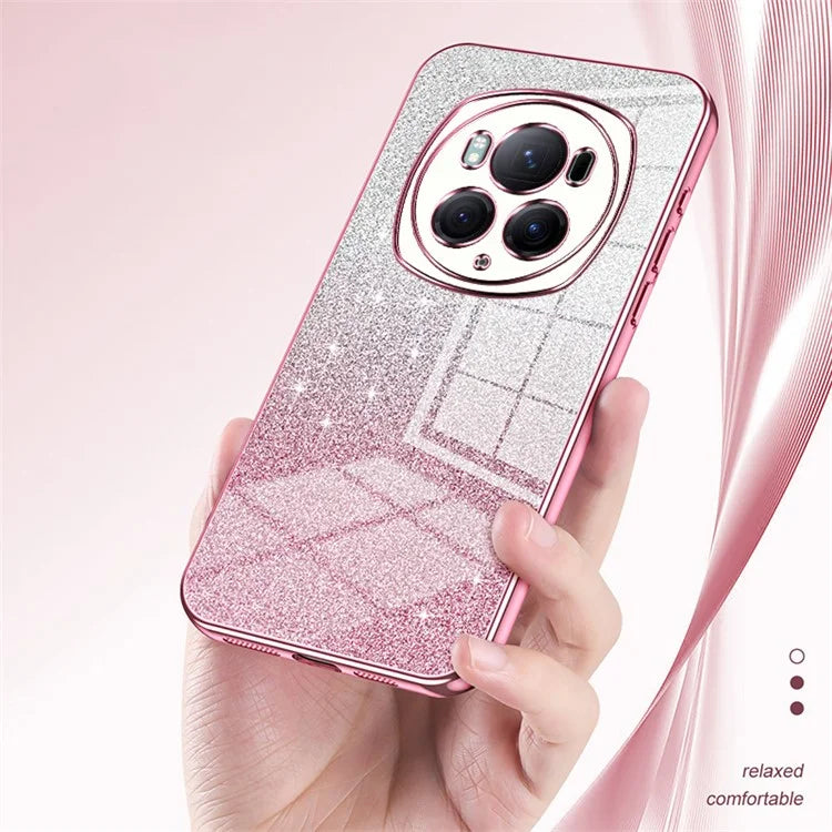 For Honor Magic6 Pro 5G Cell Phone Cases Gradient Glitter Electroplated TPU Shell