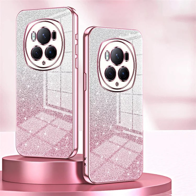 For Honor Magic6 Pro 5G Cell Phone Cases Gradient Glitter Electroplated TPU Shell