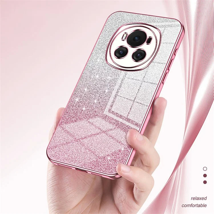 For Honor Magic6 5G Gradient Glitter Cell Phone Cases Electroplated TPU Shell