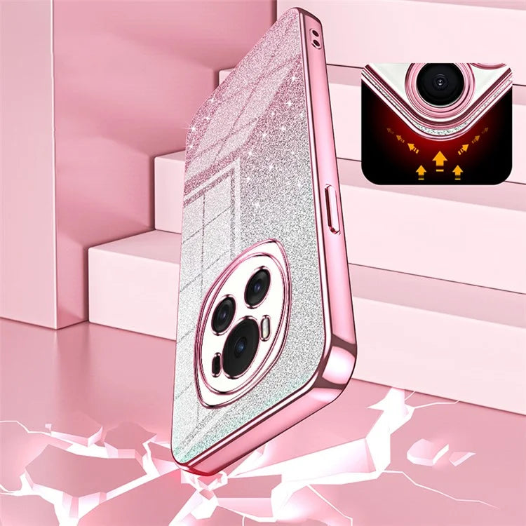 For Honor Magic6 5G Gradient Glitter Cell Phone Cases Electroplated TPU Shell