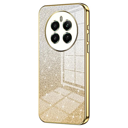 For Realme 12+ 5G Gradient Glitter Cell Phone Cases Electroplated Drop Resistant TPU Shell