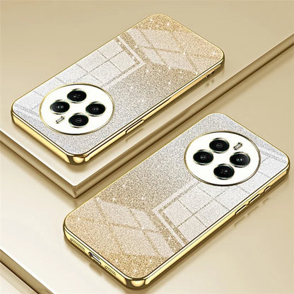 For Realme 12+ 5G Gradient Glitter Cell Phone Cases Electroplated Drop Resistant TPU Shell