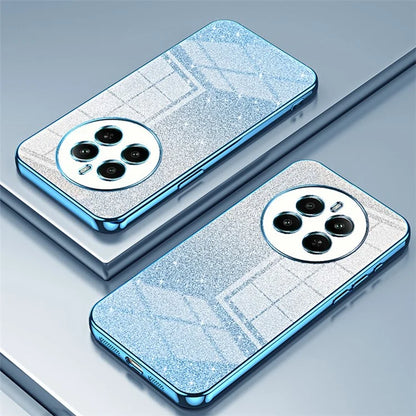 For Realme 12+ 5G Gradient Glitter Cell Phone Cases Electroplated Drop Resistant TPU Shell
