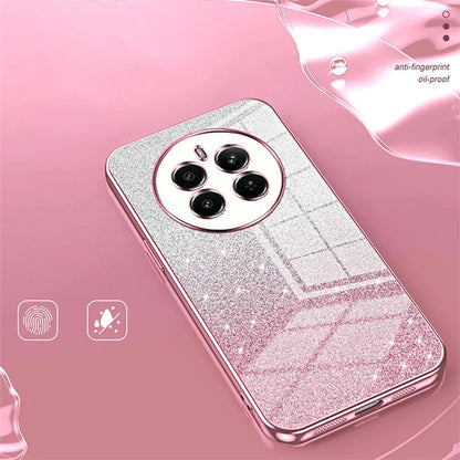 For Realme 12+ 5G Gradient Glitter Cell Phone Cases Electroplated Drop Resistant TPU Shell