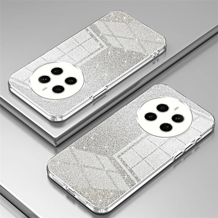 For Realme 12+ 5G Gradient Glitter Cell Phone Cases Electroplated Drop Resistant TPU Shell