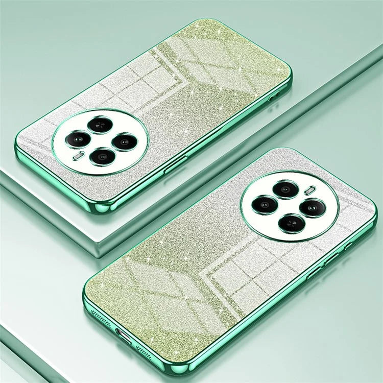 For Realme 12+ 5G Gradient Glitter Cell Phone Cases Electroplated Drop Resistant TPU Shell