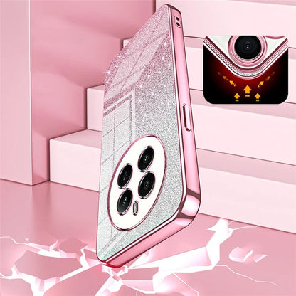 For Realme 12+ 5G Gradient Glitter Cell Phone Cases Electroplated Drop Resistant TPU Shell