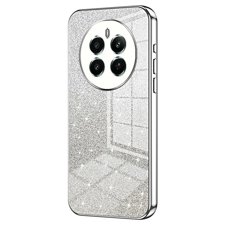 For Realme 12+ 5G Gradient Glitter Cell Phone Cases Electroplated Drop Resistant TPU Shell