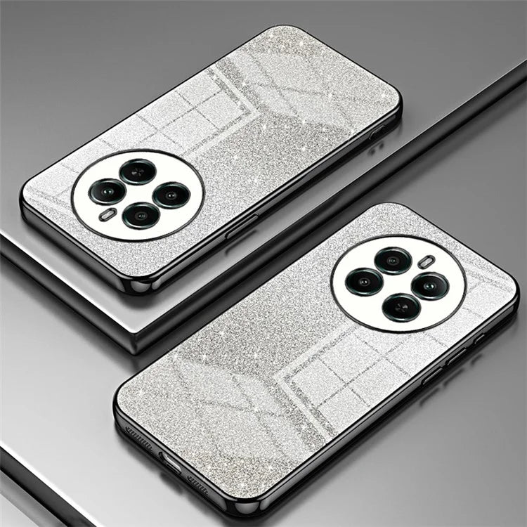 For Realme 12+ 5G Gradient Glitter Cell Phone Cases Electroplated Drop Resistant TPU Shell