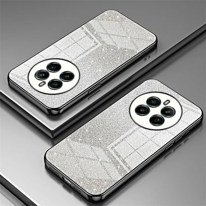 For Realme 12+ 5G Gradient Glitter Cell Phone Cases Electroplated Drop Resistant TPU Shell