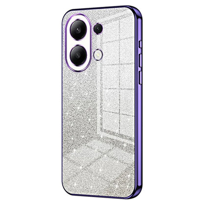 For Xiaomi Redmi Note 13 4G Cell Phone Cases Electroplated Drop Resistant Gradient Glitter TPU Shell