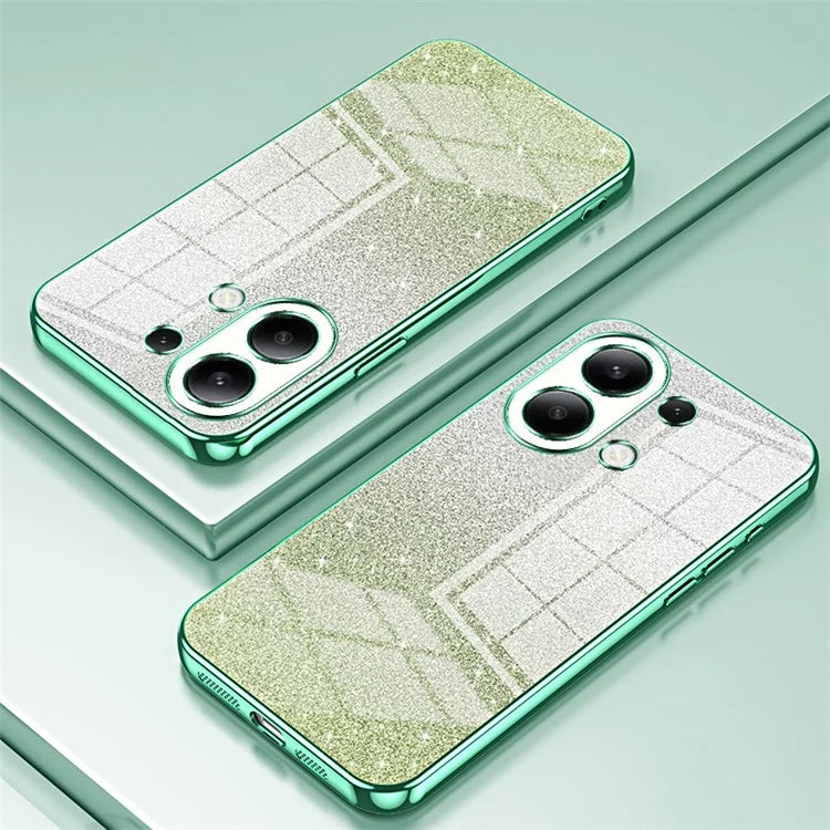 For Xiaomi Redmi Note 13 4G Cell Phone Cases Electroplated Drop Resistant Gradient Glitter TPU Shell