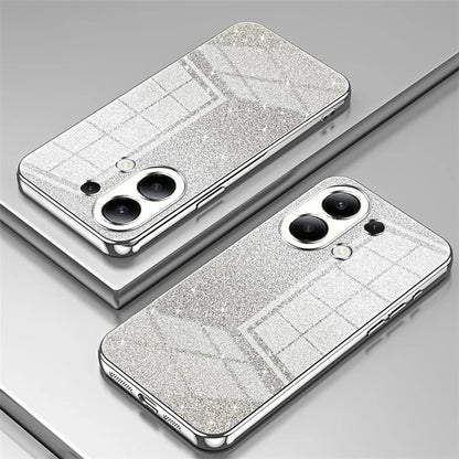 For Xiaomi Redmi Note 13 4G Cell Phone Cases Electroplated Drop Resistant Gradient Glitter TPU Shell