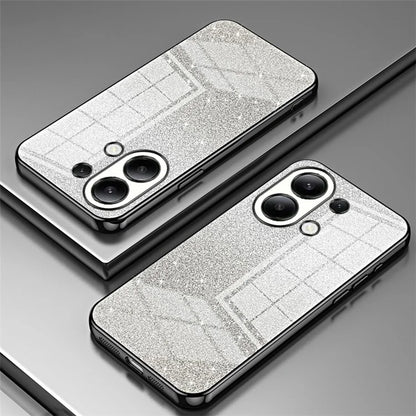 For Xiaomi Redmi Note 13 4G Cell Phone Cases Electroplated Drop Resistant Gradient Glitter TPU Shell