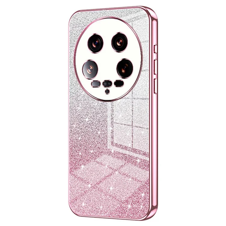 Phone Shell for Xiaomi 14 Ultra Electroplating Design Gradient Glitter Cell Phone Case