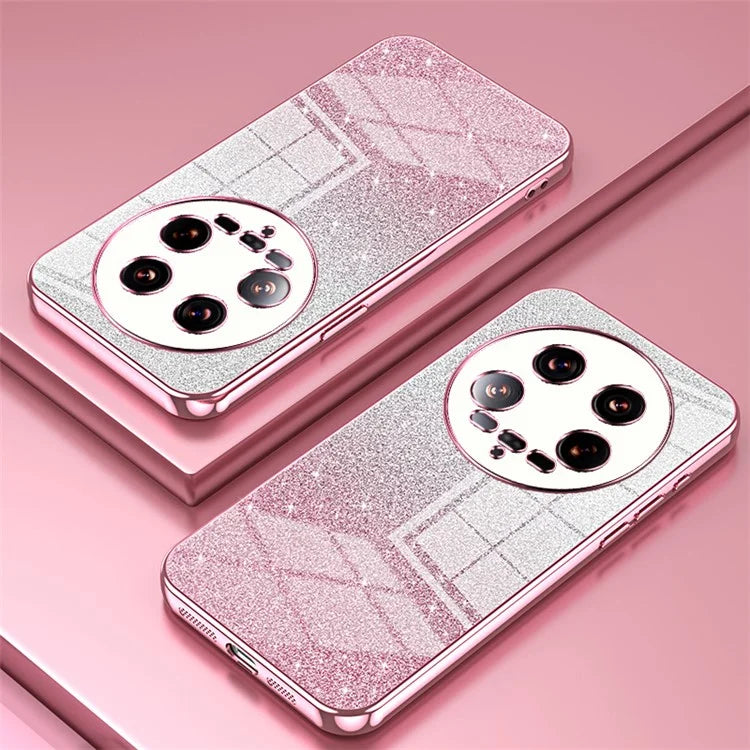 Phone Shell for Xiaomi 14 Ultra Electroplating Design Gradient Glitter Cell Phone Case