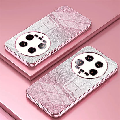 Phone Shell for Xiaomi 14 Ultra Electroplating Design Gradient Glitter Cell Phone Case