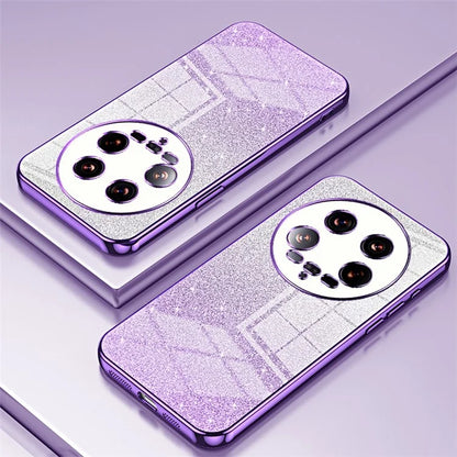 Phone Shell for Xiaomi 14 Ultra Electroplating Design Gradient Glitter Cell Phone Case