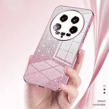 Phone Shell for Xiaomi 14 Ultra Electroplating Design Gradient Glitter Cell Phone Case