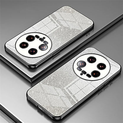 Phone Shell for Xiaomi 14 Ultra Electroplating Design Gradient Glitter Cell Phone Case