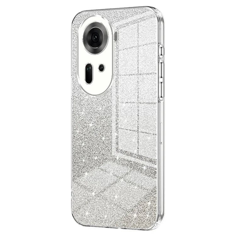 Drop-Proof TPU Shell for Oppo Reno11 (China) 5G Gradient Glitter Phone Case Electroplated Cover