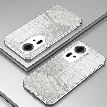 Drop-Proof TPU Shell for Oppo Reno11 (China) 5G Gradient Glitter Phone Case Electroplated Cover