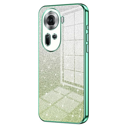 Drop-Proof TPU Shell for Oppo Reno11 (China) 5G Gradient Glitter Phone Case Electroplated Cover