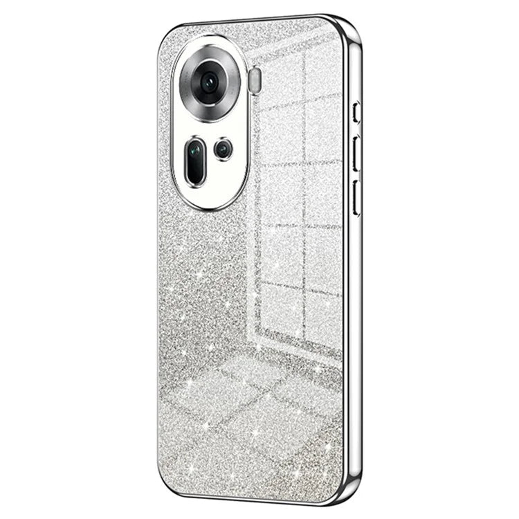 Drop-Proof TPU Shell for Oppo Reno11 (China) 5G Gradient Glitter Phone Case Electroplated Cover