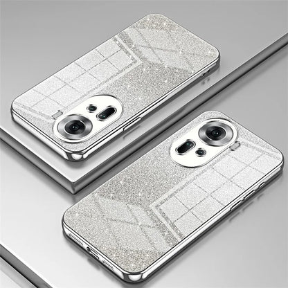 Drop-Proof TPU Shell for Oppo Reno11 (China) 5G Gradient Glitter Phone Case Electroplated Cover