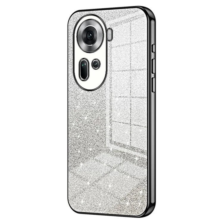 Drop-Proof TPU Shell for Oppo Reno11 (China) 5G Gradient Glitter Phone Case Electroplated Cover