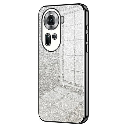 Drop-Proof TPU Shell for Oppo Reno11 (China) 5G Gradient Glitter Phone Case Electroplated Cover