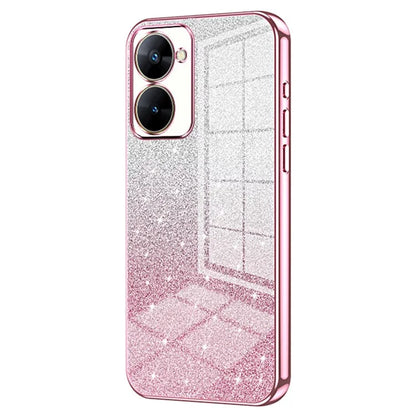 Phone Case for Realme V30t Cover Gradient Glitter Electroplating Cell Phone Shell