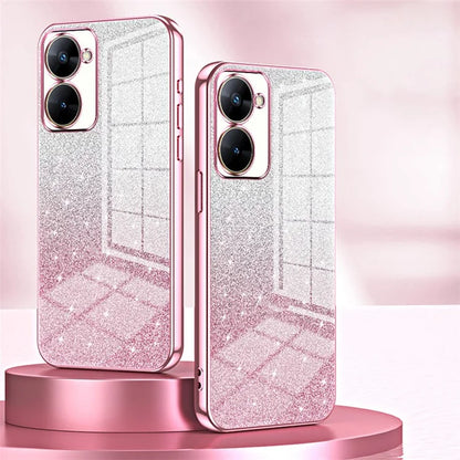 Phone Case for Realme V30t Cover Gradient Glitter Electroplating Cell Phone Shell