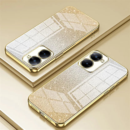 Phone Case for Realme V30t Cover Gradient Glitter Electroplating Cell Phone Shell