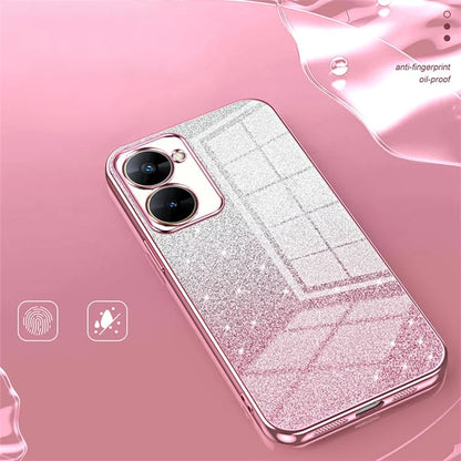 Phone Case for Realme V30t Cover Gradient Glitter Electroplating Cell Phone Shell