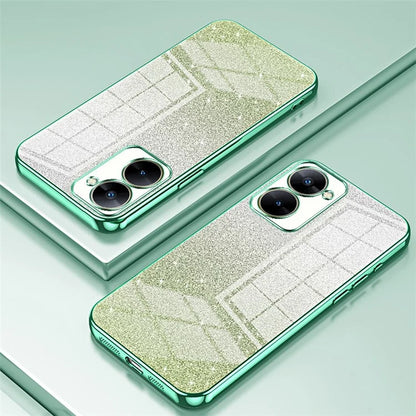 Phone Case for Realme V30t Cover Gradient Glitter Electroplating Cell Phone Shell